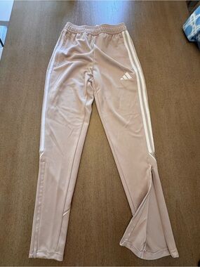 adidas Kids tan Track Joggers. Tiro pants.  Mens size xsmall.